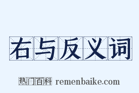 右与反义词是什么意思的图片